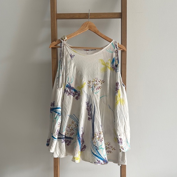 FREE PEOPLE l Floral Clear Skies Boho Print Women's Top - Picture 1 of 6